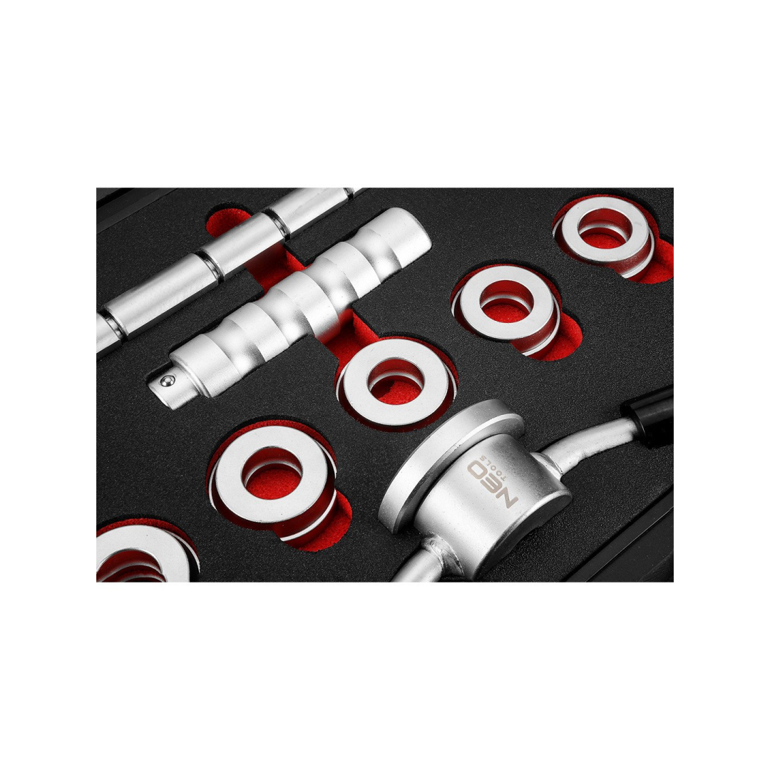 Motociklo galvutės rėmo guolių montavimo ir nuėmimo įrankių rinkinys 6