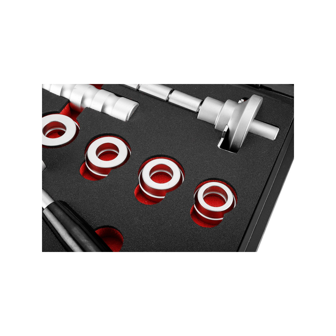 Motociklo galvutės rėmo guolių montavimo ir nuėmimo įrankių rinkinys 7