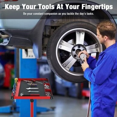 Mobilus reguliuojamas teleskopinis stalas | su stalčiumi (WT001) 2 Mobilus reguliuojamas teleskopinis stalas | su stalčiumi (WT001) 2