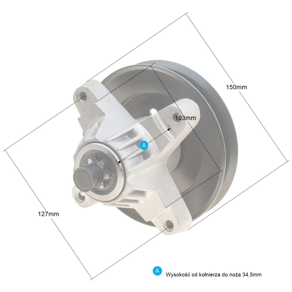 MTD vejapjovės adapteris su skriemuliu 2