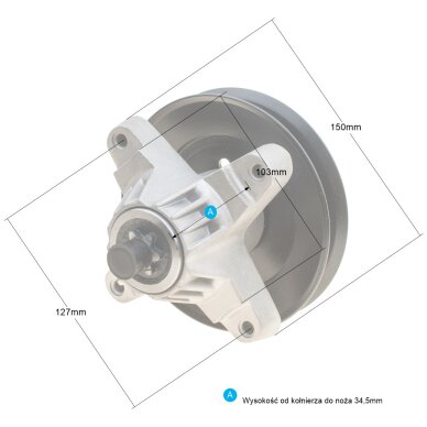 MTD vejapjovės adapteris su skriemuliu 2 MTD vejapjovės adapteris su skriemuliu 2