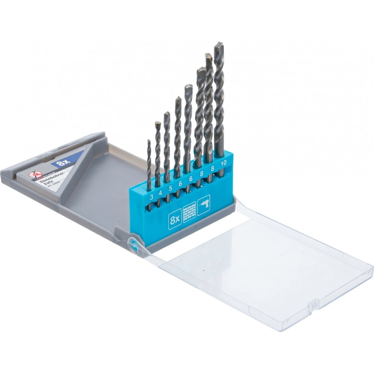 Mūro grąžtų rinkinys | 3–10 mm | 8 vnt. (50806)