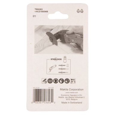 Multitool segmentiniai ašmenys Makita B-64967, 100mm
