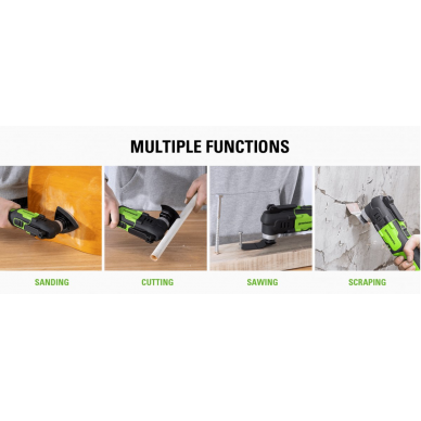 Akumuliatorinis daugiafunkcinis įrankis Greenworks G24MT, 24 V, (tik įrankis) 5 Akumuliatorinis daugiafunkcinis įrankis Greenworks G24MT, 24 V, (tik įrankis) 5
