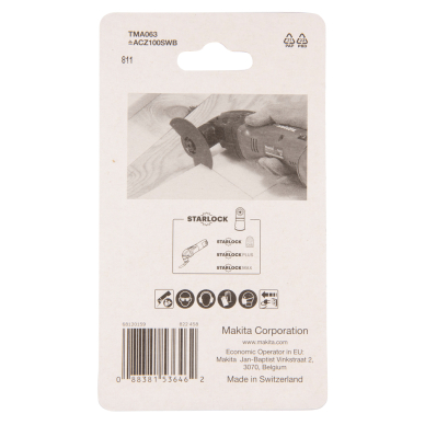 Multitool segmentiniai ašmenys Makita B-64967, 100mm 1 Multitool segmentiniai ašmenys Makita B-64967, 100mm 1