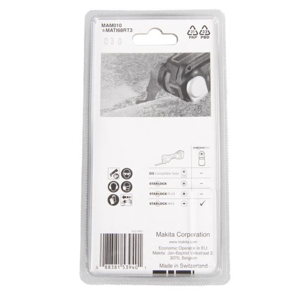 Multitool HM segmentiniai ašmenys Makita B-66503, 68mm 2 Multitool HM segmentiniai ašmenys Makita B-66503, 68mm 2