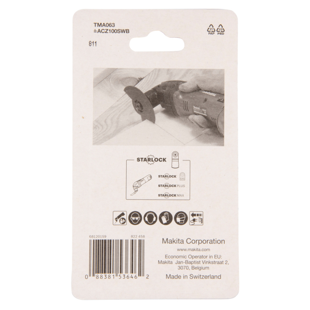 Multitool segmentiniai ašmenys Makita B-64967, 100mm 1