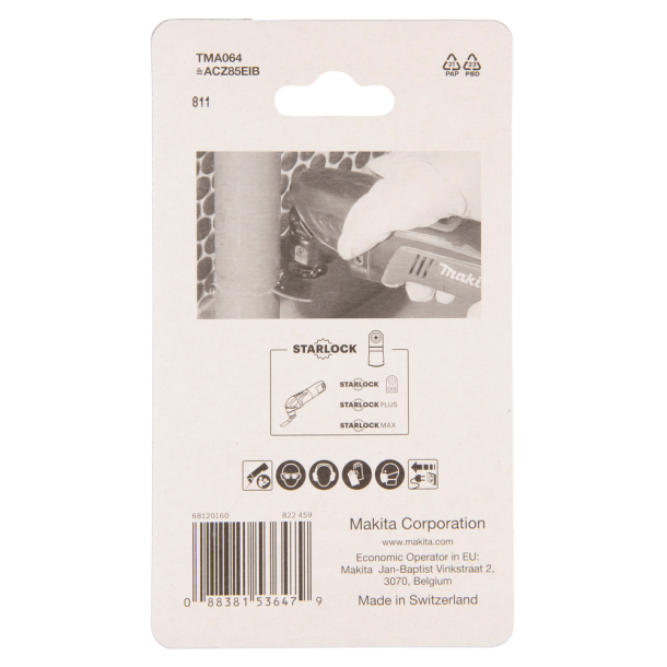 Multitool segmentiniai ašmenys Makita B-64973, 85mm 1 Multitool segmentiniai ašmenys Makita B-64973, 85mm 1