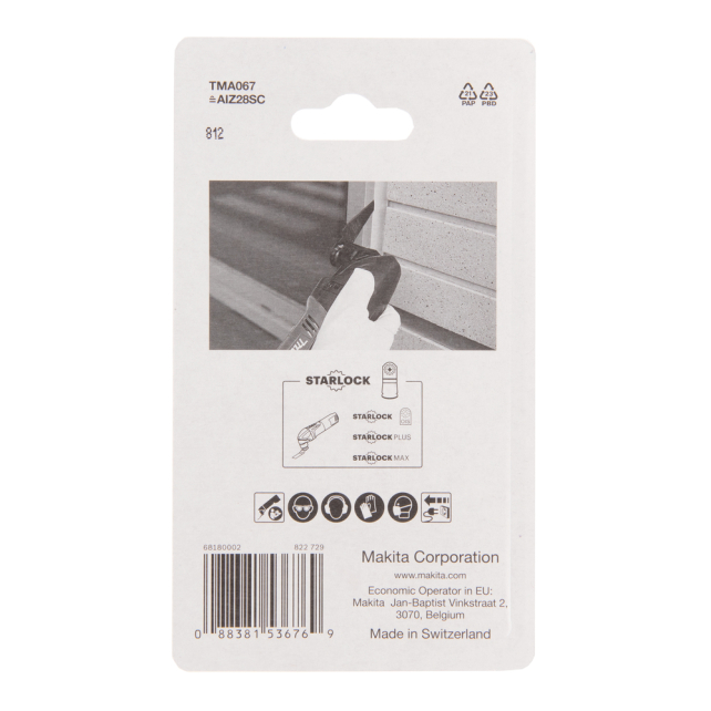 MULTITOOL smailus priedas (langų glaistui, silikono pjovimui) Makita B-65006-5 1 MULTITOOL smailus priedas (langų glaistui, silikono pjovimui) Makita B-65006-5 1