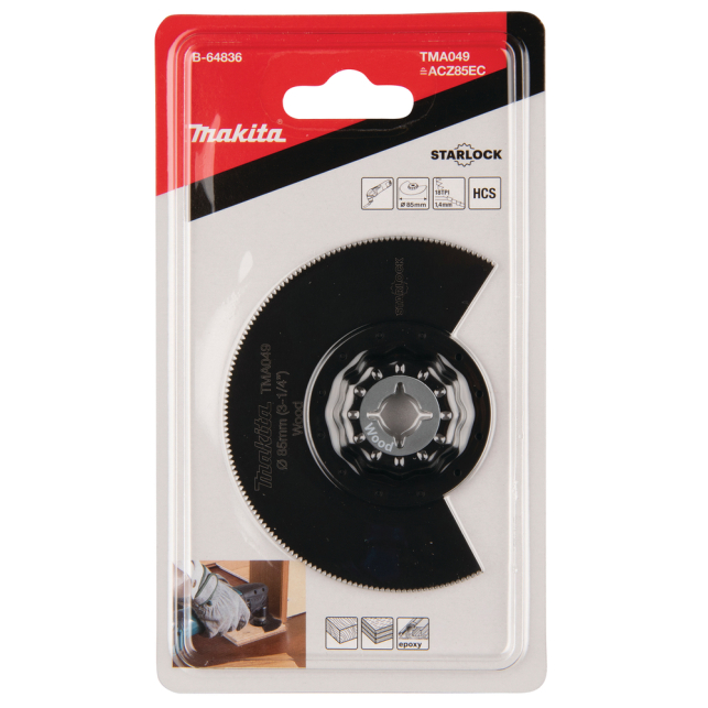 Multitool segmentiniai ašmenys Makita B-64836, 85mm 2 Multitool segmentiniai ašmenys Makita B-64836, 85mm 2