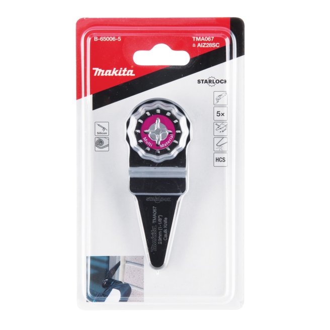 MULTITOOL smailus priedas (langų glaistui, silikono pjovimui) Makita B-65006-5 2 MULTITOOL smailus priedas (langų glaistui, silikono pjovimui) Makita B-65006-5 2