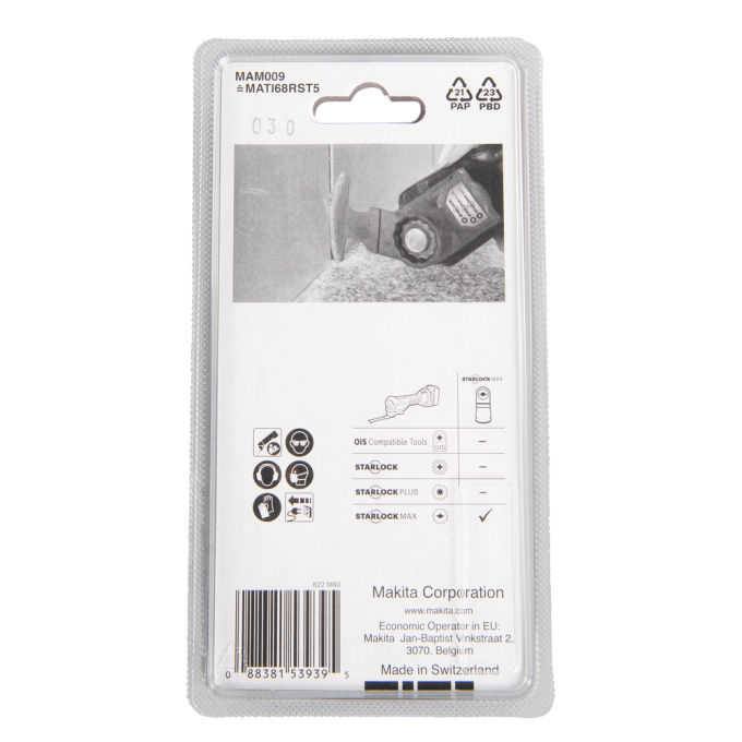 Multitool HM segmentiniai ašmenys Makita B-66494, 68 mm 3 Multitool HM segmentiniai ašmenys Makita B-66494, 68 mm 3