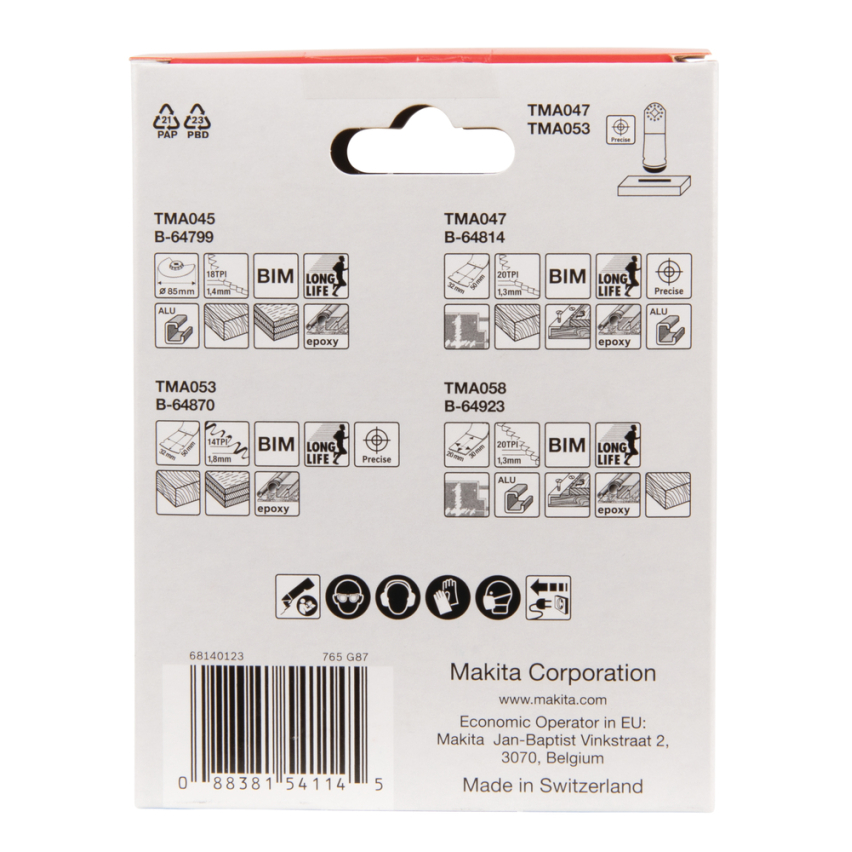 MULTITOOL priedų rinkinys Makita B-67480, 4 vnt. 3 MULTITOOL priedų rinkinys Makita B-67480, 4 vnt. 3