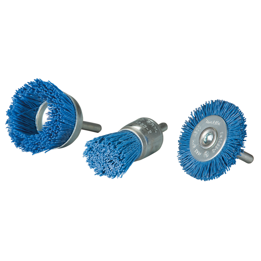 Nailoniniai šepečiai Makita D-70758, 3vnt., suktuvui P240 1 Nailoniniai šepečiai Makita D-70758, 3vnt., suktuvui P240 1