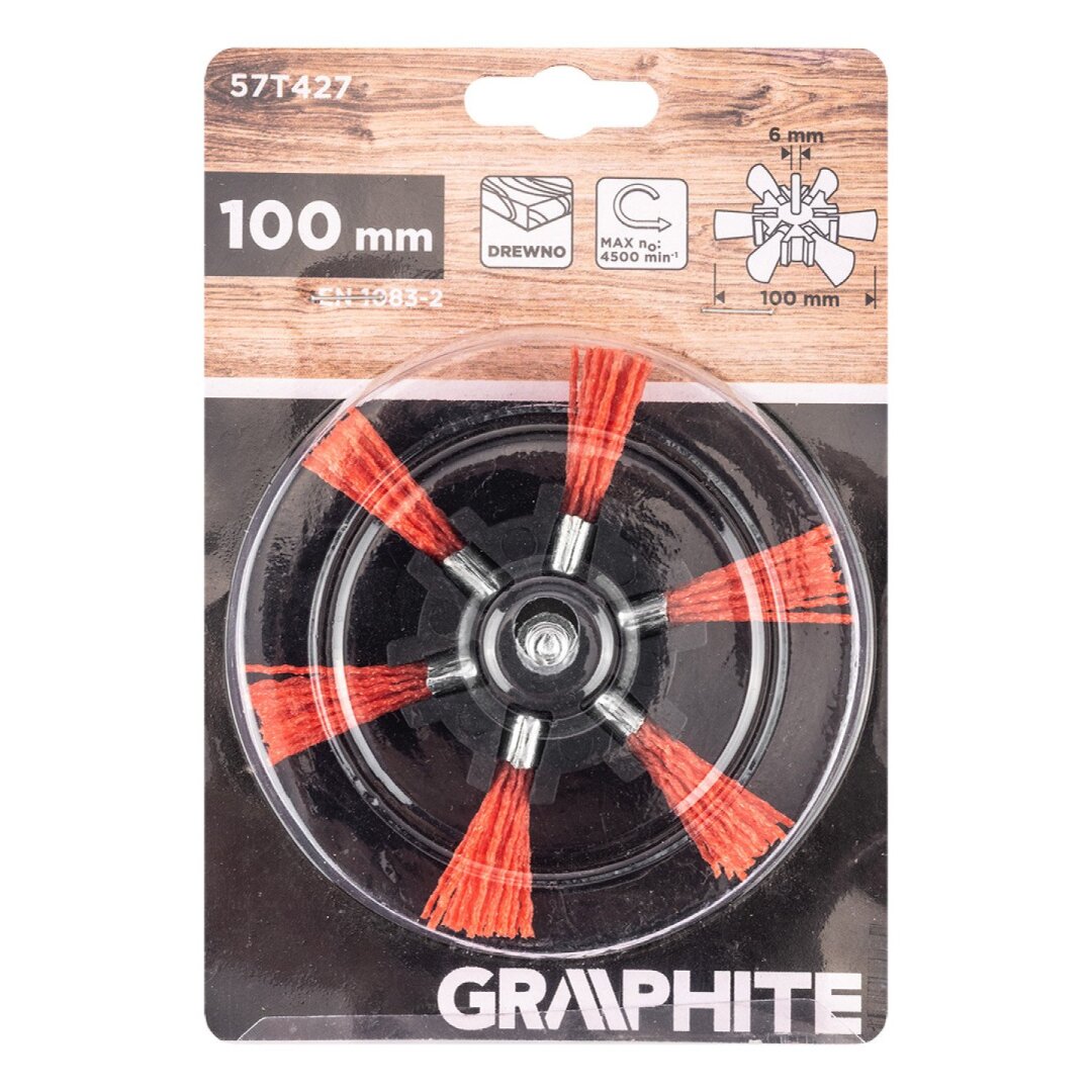 nailono šepetys, 100 mm, su 6 mm 1 nailono šepetys, 100 mm, su 6 mm 1