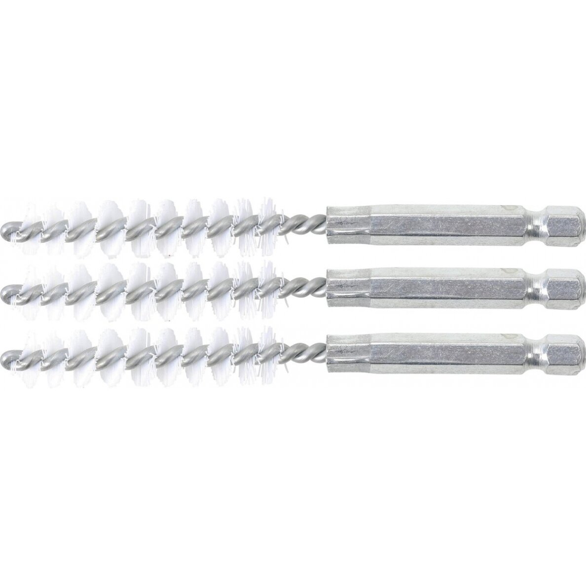 Nailono šepečiai vamzdeliams | 10 mm | 6,3 mm (1/4") | 3 vnt. (3078-10-N) Nailono šepečiai vamzdeliams | 10 mm | 6,3 mm (1/4") | 3 vnt. (3078-10-N)