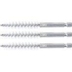 Nailono šepečiai vamzdeliams | 11 mm | 6,3 mm (1/4") | 3 vnt. (3078-11-N)