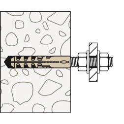 Nailoninis kaištis M 6 S 1 Nailoninis kaištis M 6 S 1