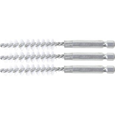 Nailono šepečiai vamzdeliams | 10 mm | 6,3 mm (1/4") | 3 vnt. (3078-10-N)