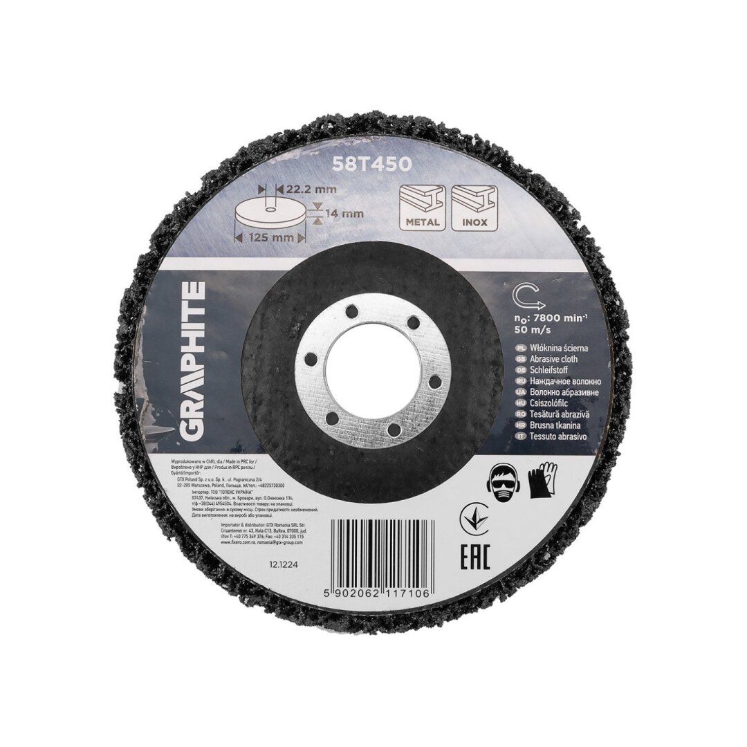 Neaustas abrazyvinis 125 x 14 x 22,2 mm 6