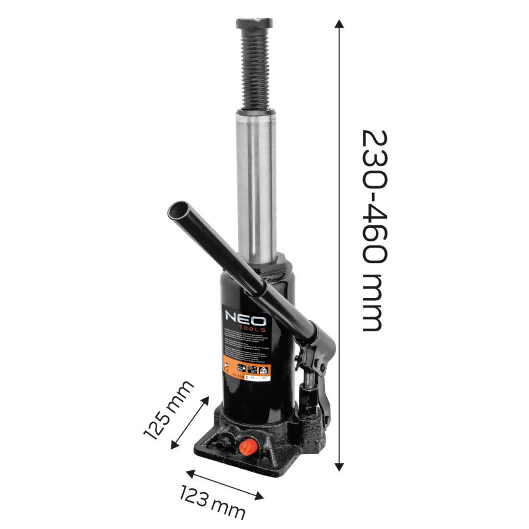 NEO butelinis keltuvas 10t, to 150mm, 6kg 8