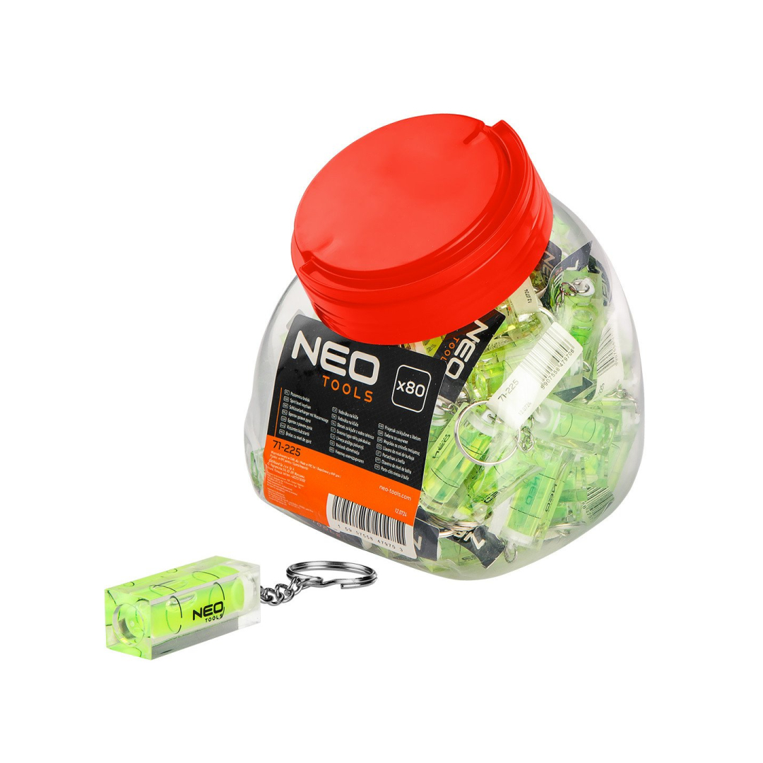 Neo gulsčiukas raktų pakabukas 80mm Neo gulsčiukas raktų pakabukas 80mm