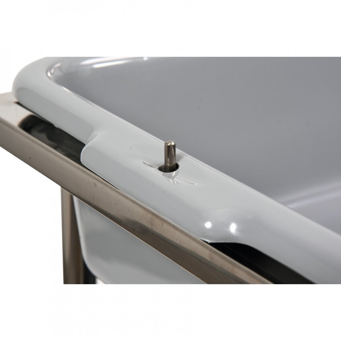 Nerūdijančio plieno indų surinkimo vežimėlis | su 5 konteineriais (YG-09101) 2 Nerūdijančio plieno indų surinkimo vežimėlis | su 5 konteineriais (YG-09101) 2