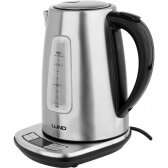 Nerūdijančio plieno virdulys Lund su temparatūros kontrole, 1,7l, 2200W