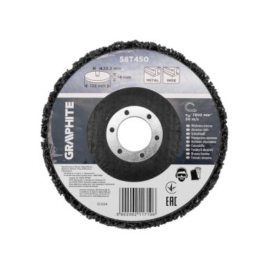 Neaustas abrazyvinis 125 x 14 x 22,2 mm 6 Neaustas abrazyvinis 125 x 14 x 22,2 mm 6