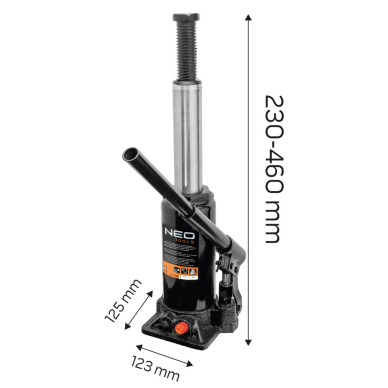 NEO butelinis keltuvas 10t, to 150mm, 6kg 8 NEO butelinis keltuvas 10t, to 150mm, 6kg 8