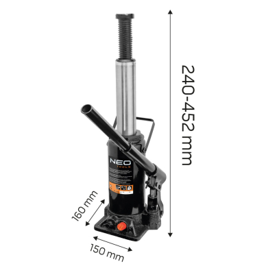NEO butelinis keltuvas 20t, to 150mm, 10.0kg 8
