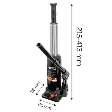 NEO butelinis keltuvas 5t, to 127mm, 4.3kg 8 NEO butelinis keltuvas 5t, to 127mm, 4.3kg 8