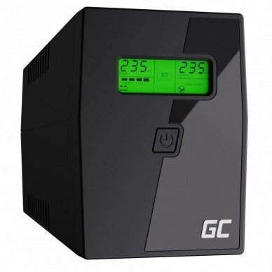 Nepertraukiamo maitinimo šaltinis (UPS) Green Cell UPS08, UPS Microsine 1000VA LCD