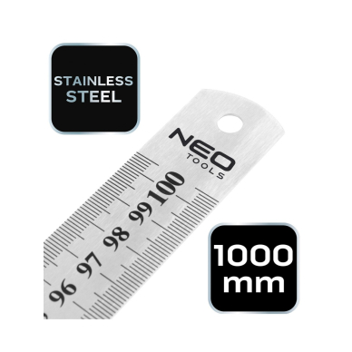 Nerūdijančio plieno liniuotė, 100 cm 7 Nerūdijančio plieno liniuotė, 100 cm 7