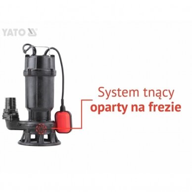 Nešvaraus vandens siurblys Yato, ketus, 750 W (YT-85350) 5 Nešvaraus vandens siurblys Yato, ketus, 750 W (YT-85350) 5