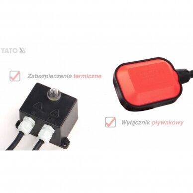 Nešvaraus vandens siurblys Yato, ketus, 750 W (YT-85350) 6 Nešvaraus vandens siurblys Yato, ketus, 750 W (YT-85350) 6