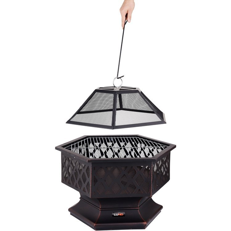 Dekoratyvinis židinys su grotelėmis, grilis Lund 99703, 70X60 cm 1 Dekoratyvinis židinys su grotelėmis, grilis Lund 99703, 70X60 cm 1