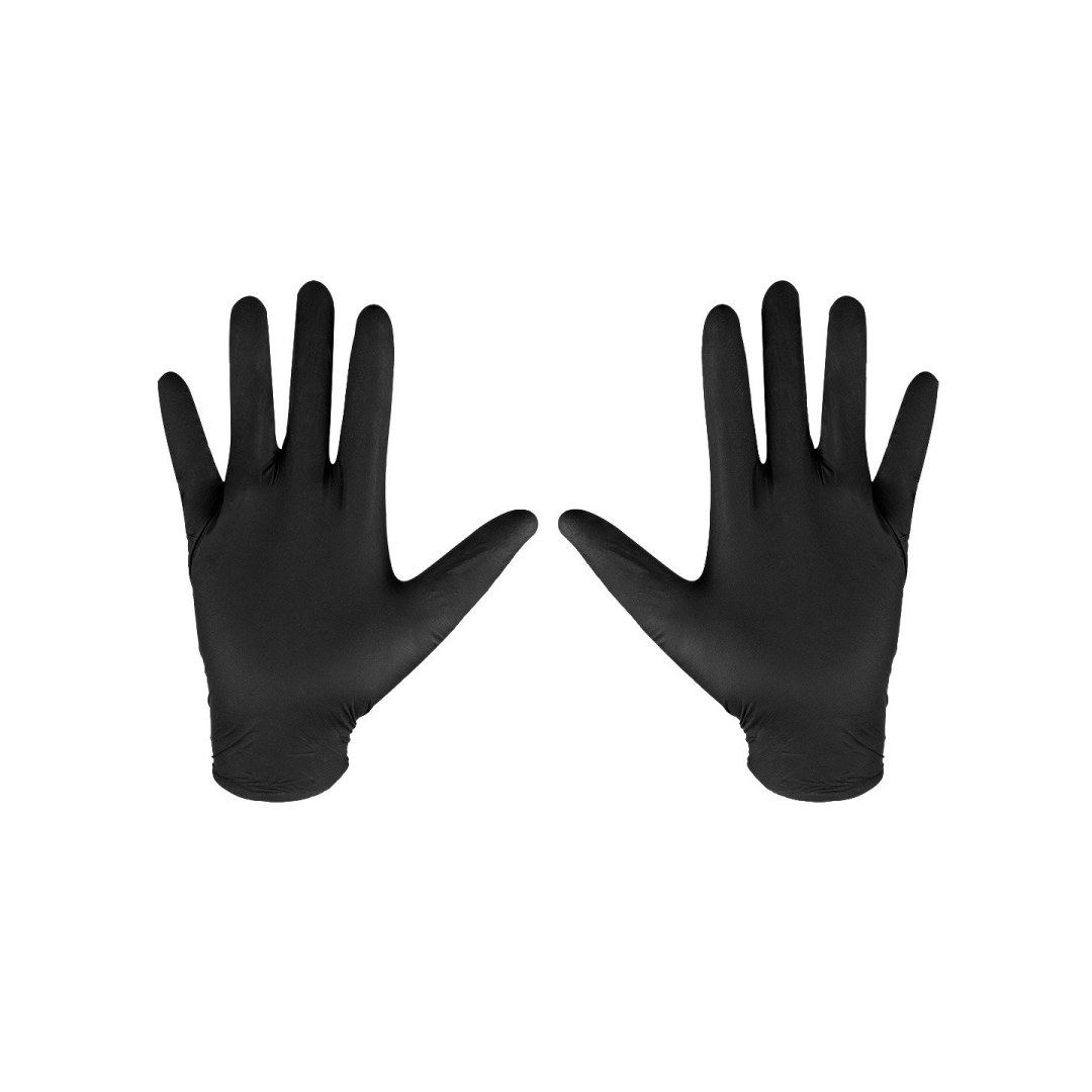 Nitrilo pirštinės, juodos, 100 vnt., L dydžio 5