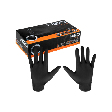 Nitrilo pirštinės, juodos, 100 vnt., M dydžio Nitrilo pirštinės, juodos, 100 vnt., M dydžio