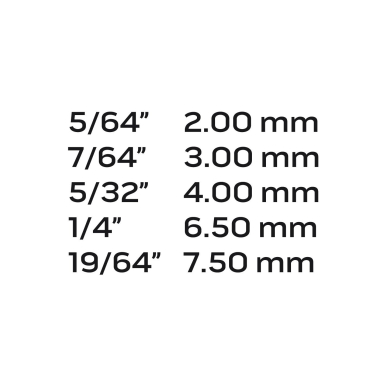 Nulūžusio varžto išsukėjai 2-7,5 mm 4 Nulūžusio varžto išsukėjai 2-7,5 mm 4
