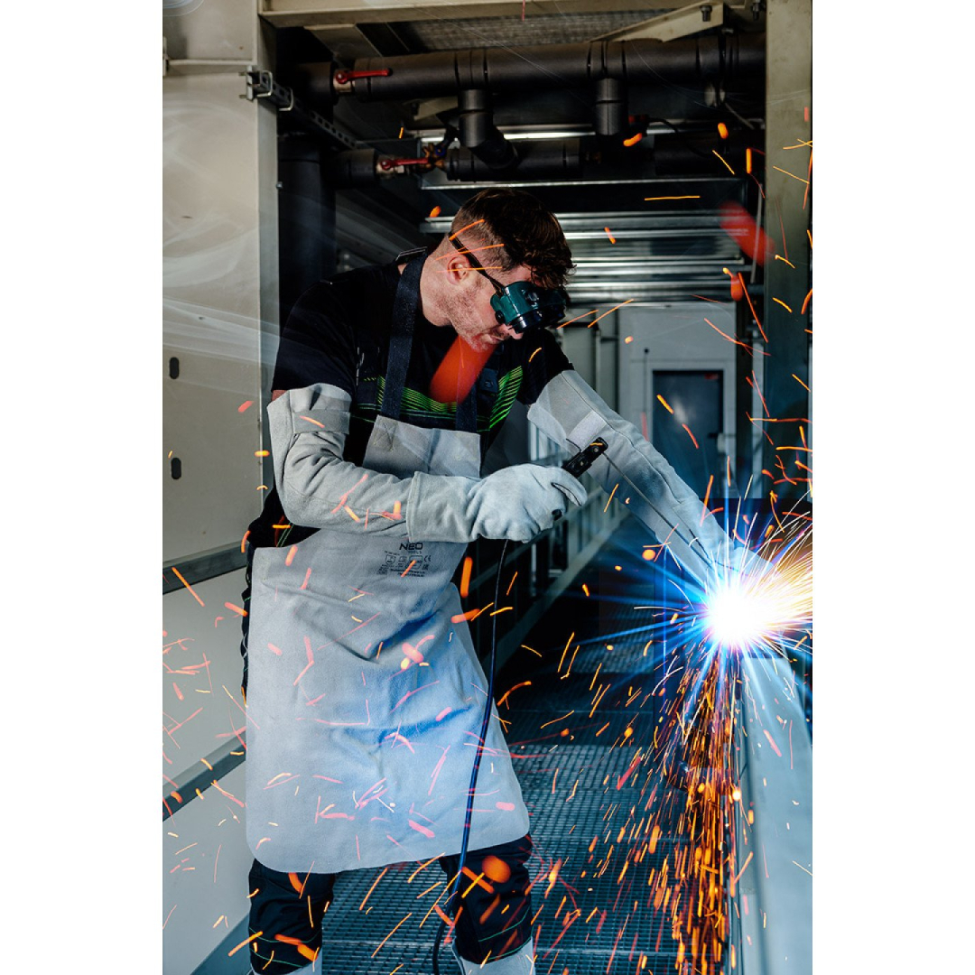 Odinė suvirinimo prijuostė 60 x 90 cm, medvilninės juostelės 3