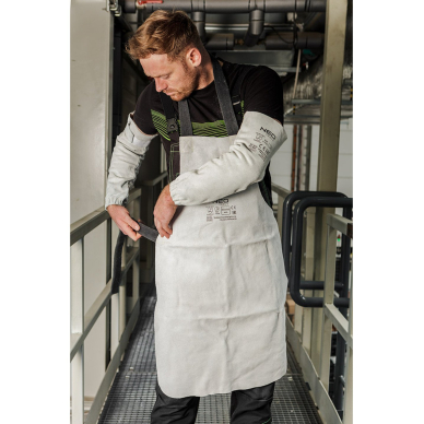 Odinė suvirinimo prijuostė 60 x 90 cm, medvilninės juostelės 1