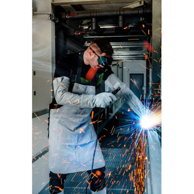 Odinė suvirinimo prijuostė 60 x 90 cm, medvilninės juostelės 3 Odinė suvirinimo prijuostė 60 x 90 cm, medvilninės juostelės 3