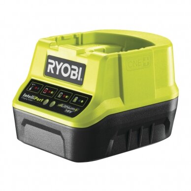 ONE+ kompaktiškasis įkroviklis Ryobi RC18120, 18V ONE+ kompaktiškasis įkroviklis Ryobi RC18120, 18V