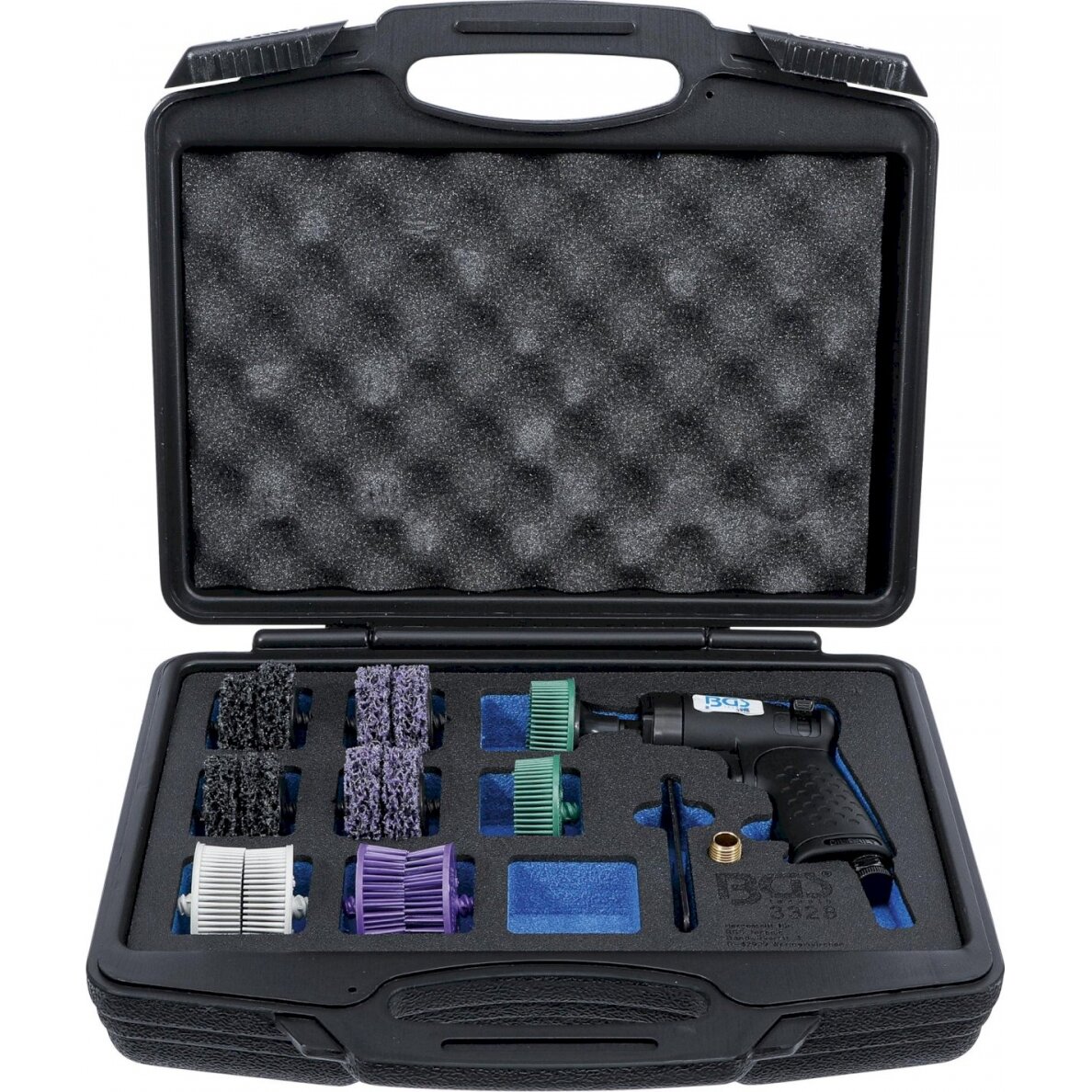 Orinis kampinis šlifuoklis | su rinkiniu | 17 vnt. (3328) Orinis kampinis šlifuoklis | su rinkiniu | 17 vnt. (3328)