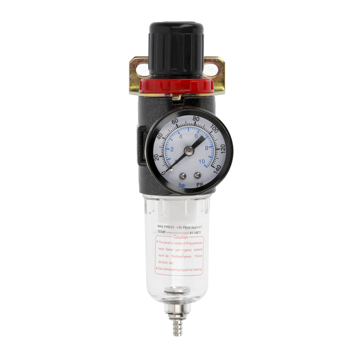 Oro filtras su manometru 1/4'', HOGERT HT4R871 Oro filtras su manometru 1/4'', HOGERT HT4R871