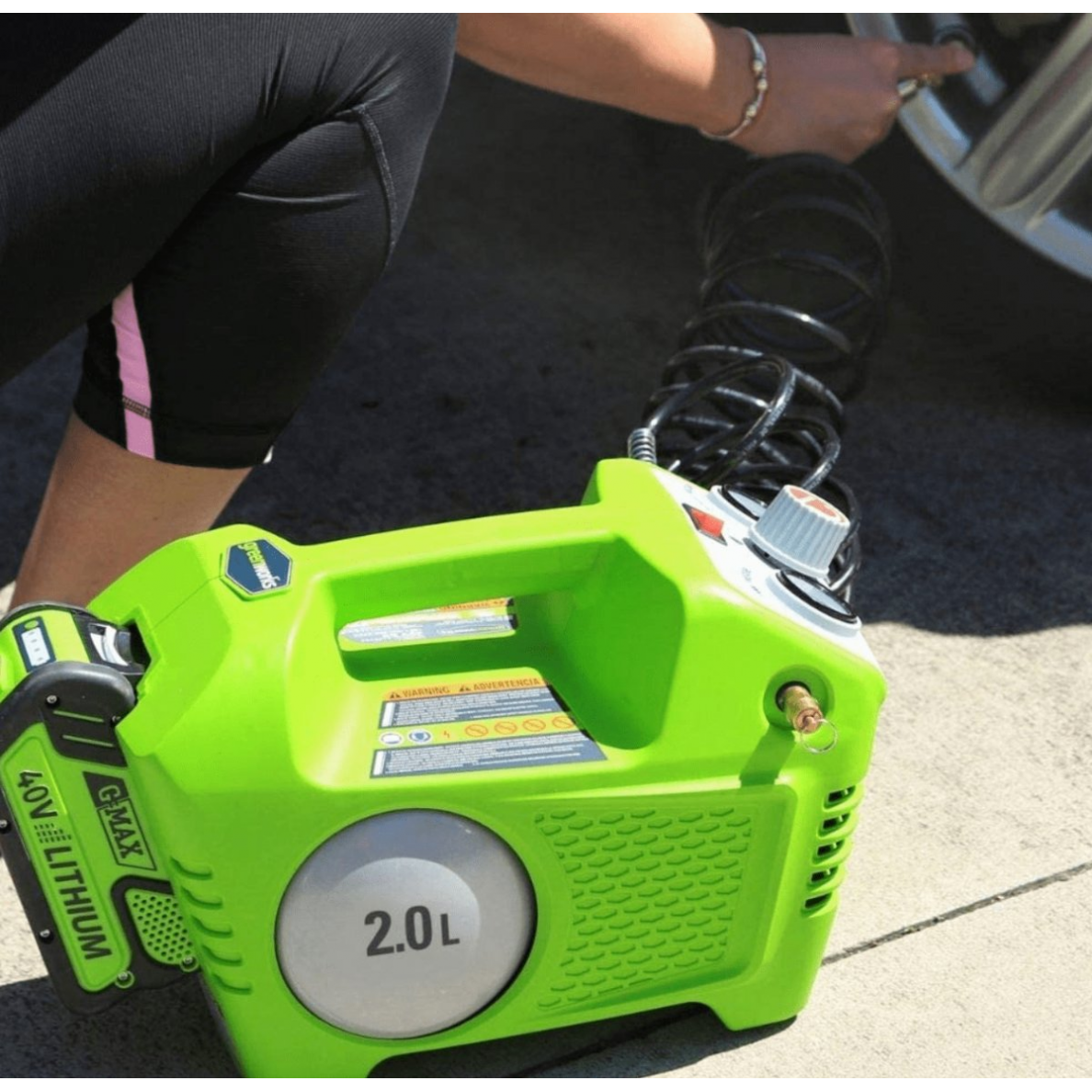 Akumuliatorinis oro kompresorius Greenworks G24AC, 24 V, (tik įrankis) 2