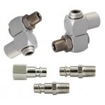 Orinių šarnyrų ir antgalių rinkinys 1/4", 5 vnt. (2+3) (LF-18)