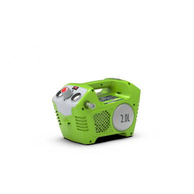 Akumuliatorinis oro kompresorius Greenworks G24AC, 24 V, (tik įrankis) Akumuliatorinis oro kompresorius Greenworks G24AC, 24 V, (tik įrankis)