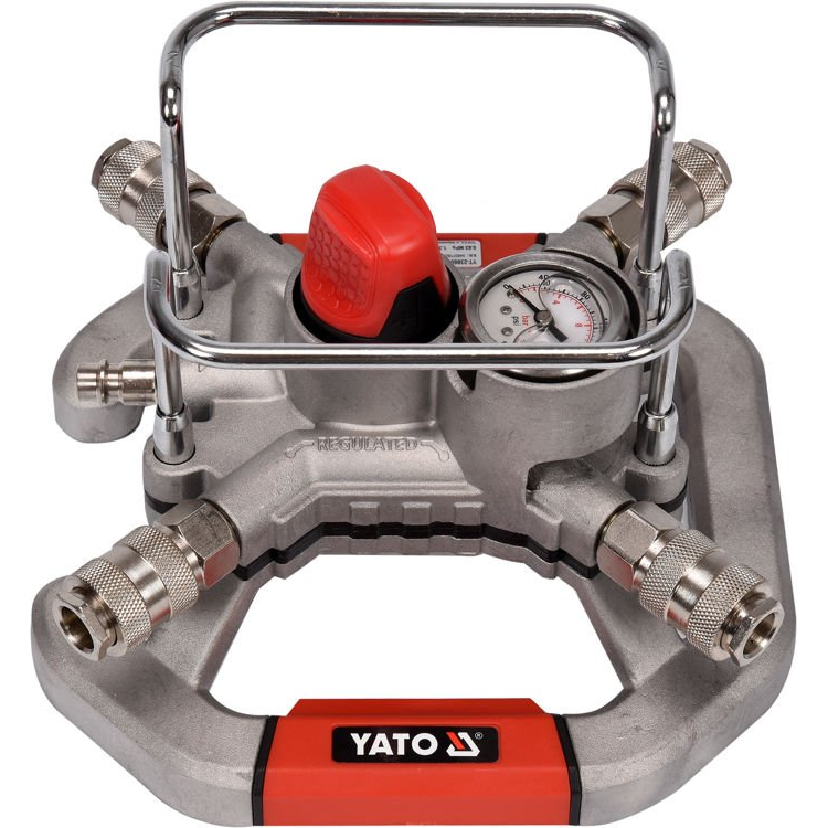 Pneumatinis paskirstytojas su slėgio valdymu Yato, 4 lizdai 1 Pneumatinis paskirstytojas su slėgio valdymu Yato, 4 lizdai 1